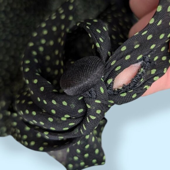 Connected Apparel Black Polka Dot Halter Dress - Picture 7 of 8